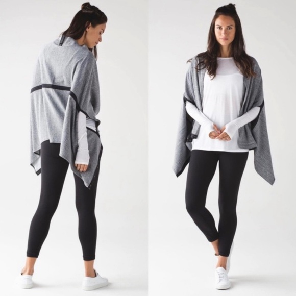 LULULEMON Rulu Scarf - Dark Heather Grey Snap Vinyasa Scarf - One Size EUC - Picture 11 of 16